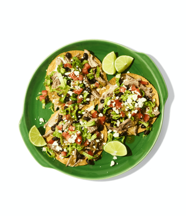 Pork and Black Bean Tostadas