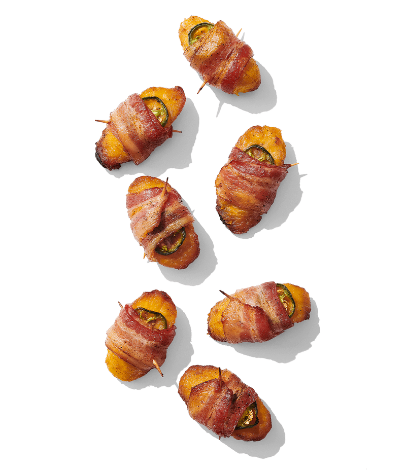 Bacon-Wrapped Spiced Plantains with Jalapeños