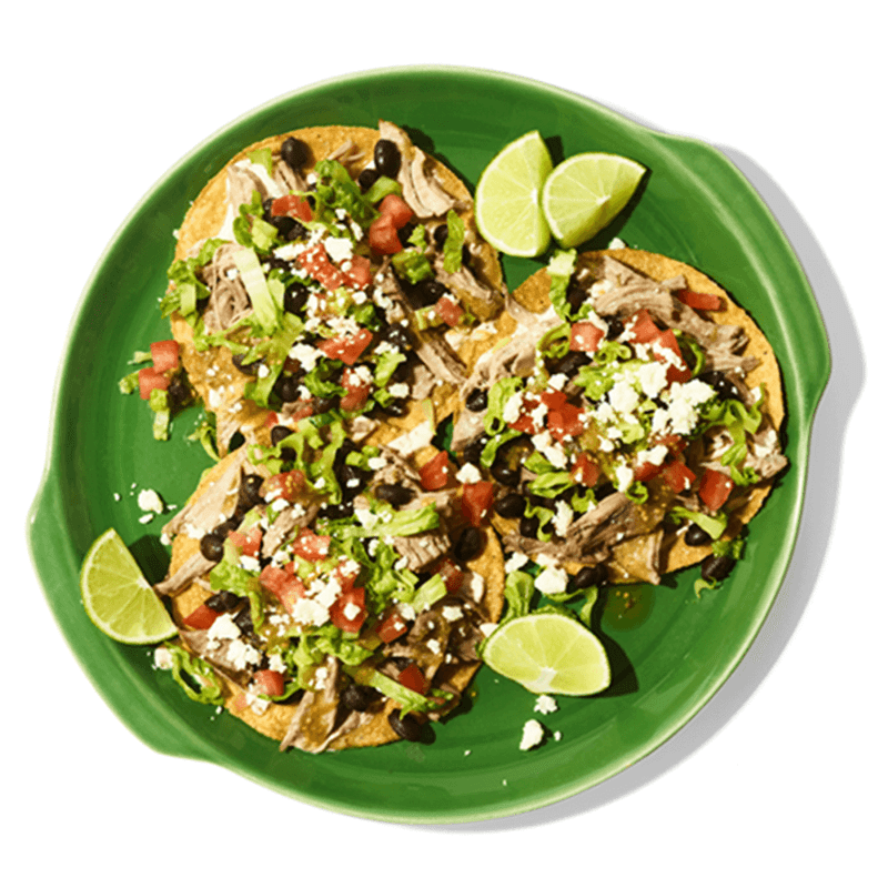 Pork and Black Bean Tostadas